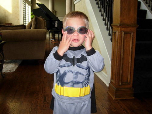 Who says Batman doesn't wear goggles?