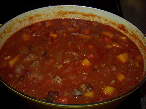 chili cooked down