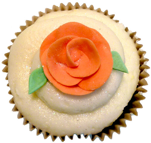 Pink Rose cupcake - top