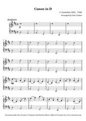 Pachelbel's Canon in D - Free Sheet Music for ...