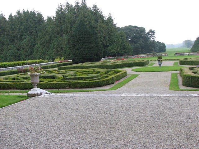 garden in front of manor