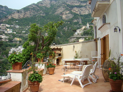 Terrace view of overlooking Positano