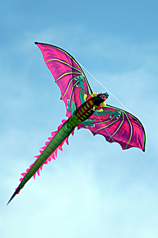 kite wallpaper. dragon kite for iPhone