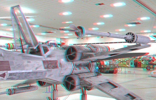 Star Wars X-Wing (Anaglyph 3D). Wings Over the Rockies Museum, Denver