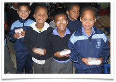Learners with their sandwiches