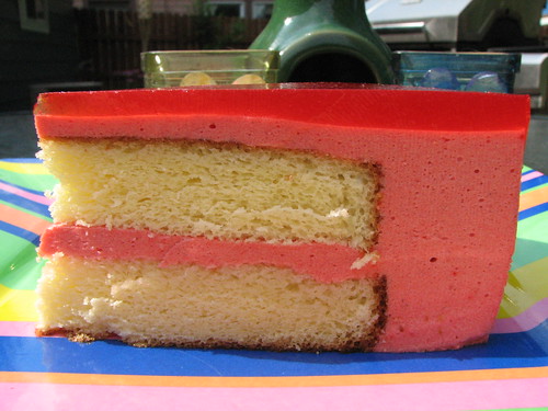 strawberry mirror cake