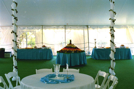 Tent with carpeted  full floor