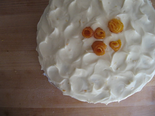 topped with candied orange peel