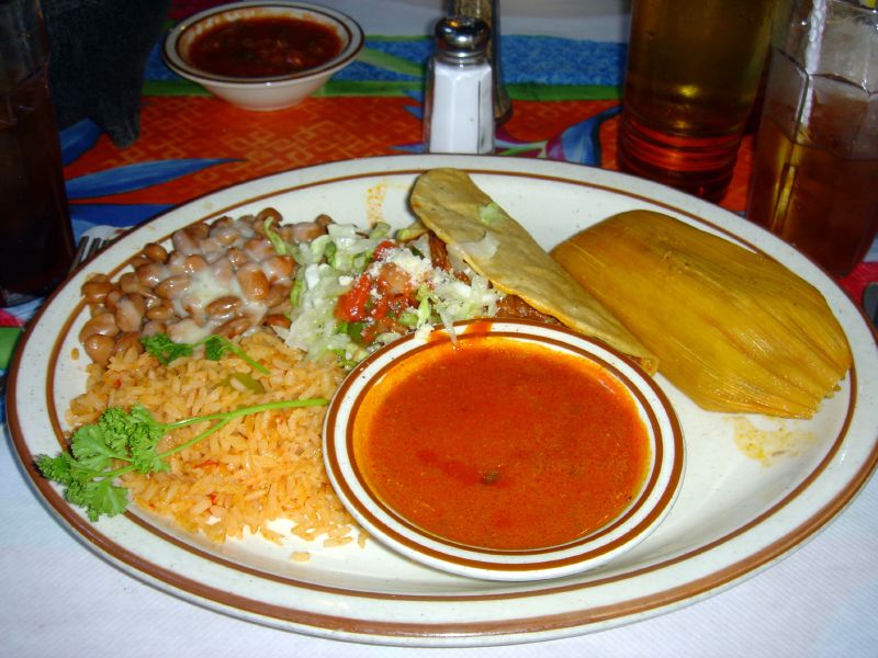 Beef Taco and Tamale Combo