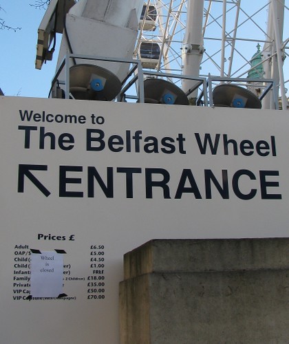 Closed Sign for Belfast Wheel