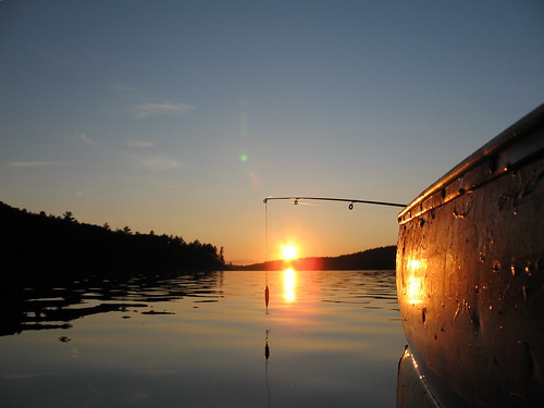 Fishing at sunset on Grand Lake