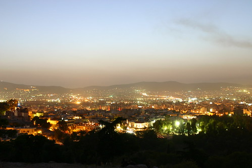 Athens at Night from Mars Hill