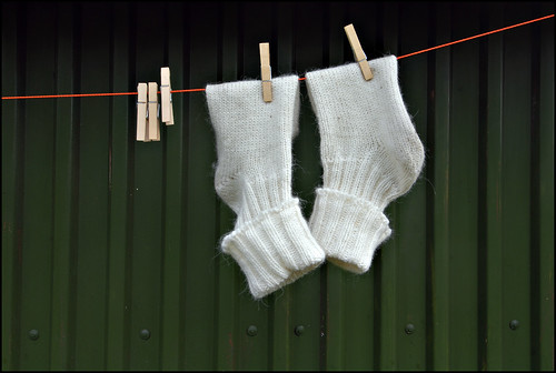 My socks in the drying process...