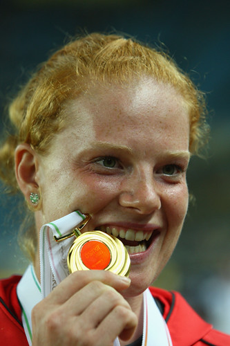 IAAF.org - Betty Heidler, GER, won gold medal in Hammer throw with 74.76, August 30, 2007