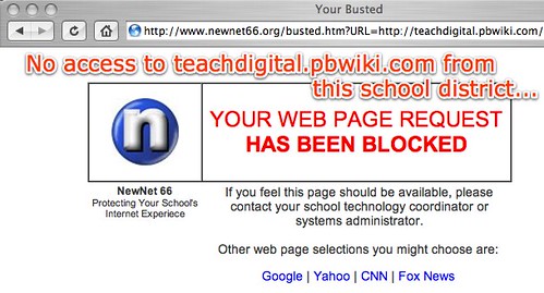 Your Busted - No access to teachdigital.pbwiki.com