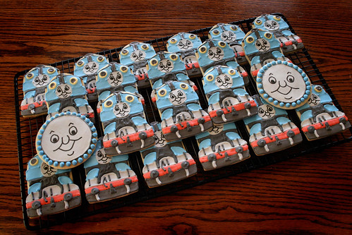 Thomas the Tank Engine cookies for John's 2nd birthday