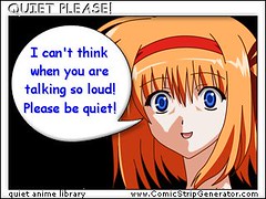 library quiet anime