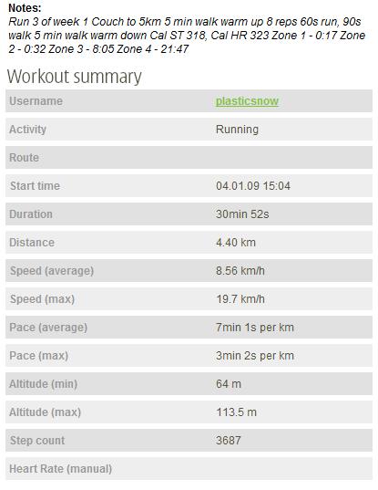#road Couch to 5km Week 1 Run 3 - SportsTracker