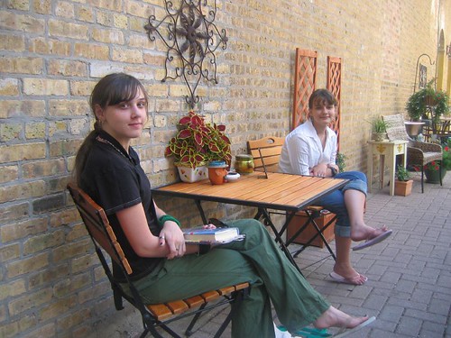 Girls Relaxing in the Alley