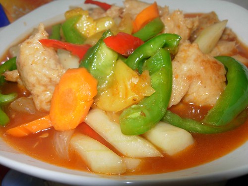 vegetarian sweet and sour chicken