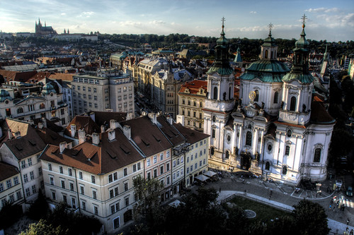 View from the city hall tower. Prague. Vista desde la torre del ayuntamiento. Praga