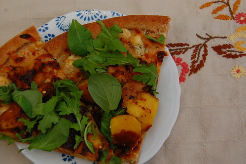acorn squash and gorgonzola pizza