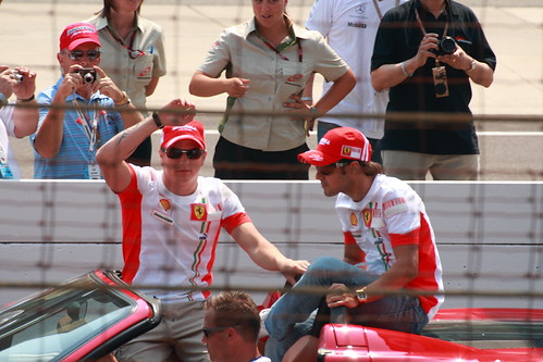 2007 F1 USGP Driver's Parade - Kimi Raikkonen & Felipe Massa by amorimur