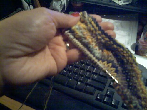 Chevron Scarf - first attempt. Will be frogged.