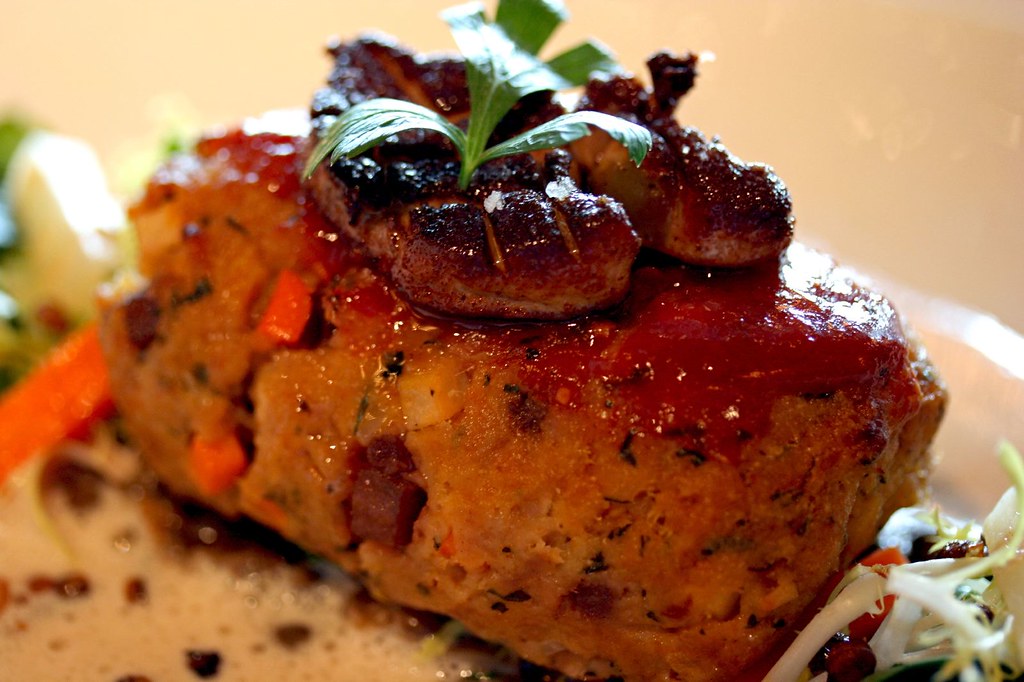 Close up of the Mini Foie Gras Meatloaf