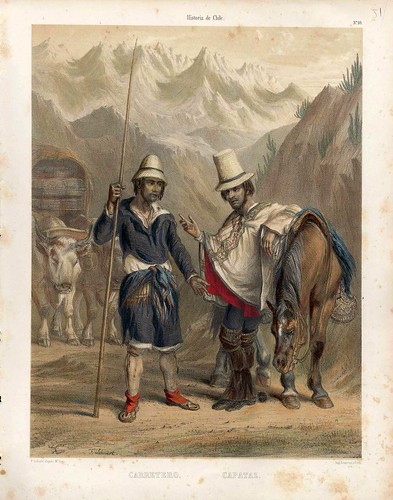 020-Carretero y capataz-Atlas de la historia física y política de Chile-1854-Claudio Gay