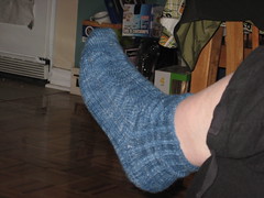 Completed Saphira Socks - Side