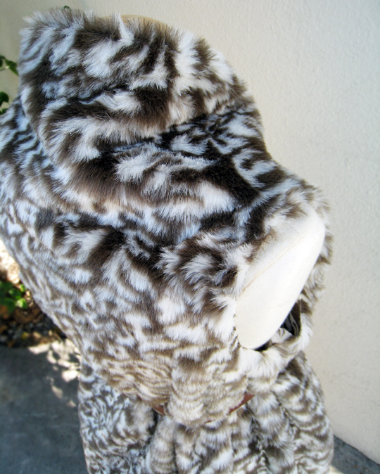Asymmetrical Faux Fur Vest DIY - belted - top