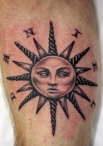Tattoos Of The Sun. Cool Sun Tattoo