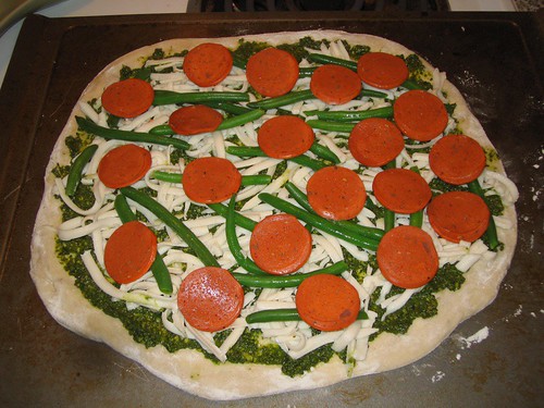 vegan pizza, uncooked