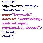 meta keywords tag