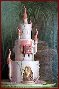 Castle Cake in Peach