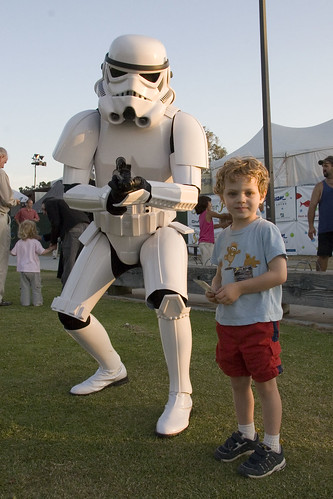 Image of Stormtrooper and kid