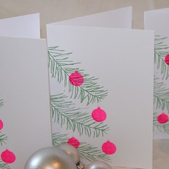 Gocco printed Christmas cards