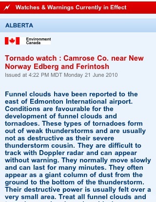 Tornado watch for this area