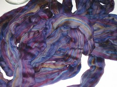 garnet multicolored roving from The Fold