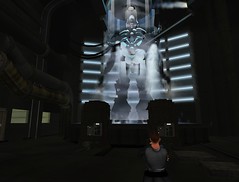 Picture of a frozen Megatron in the Transformers Movie Sim in Second Life 'Sector 7' 
