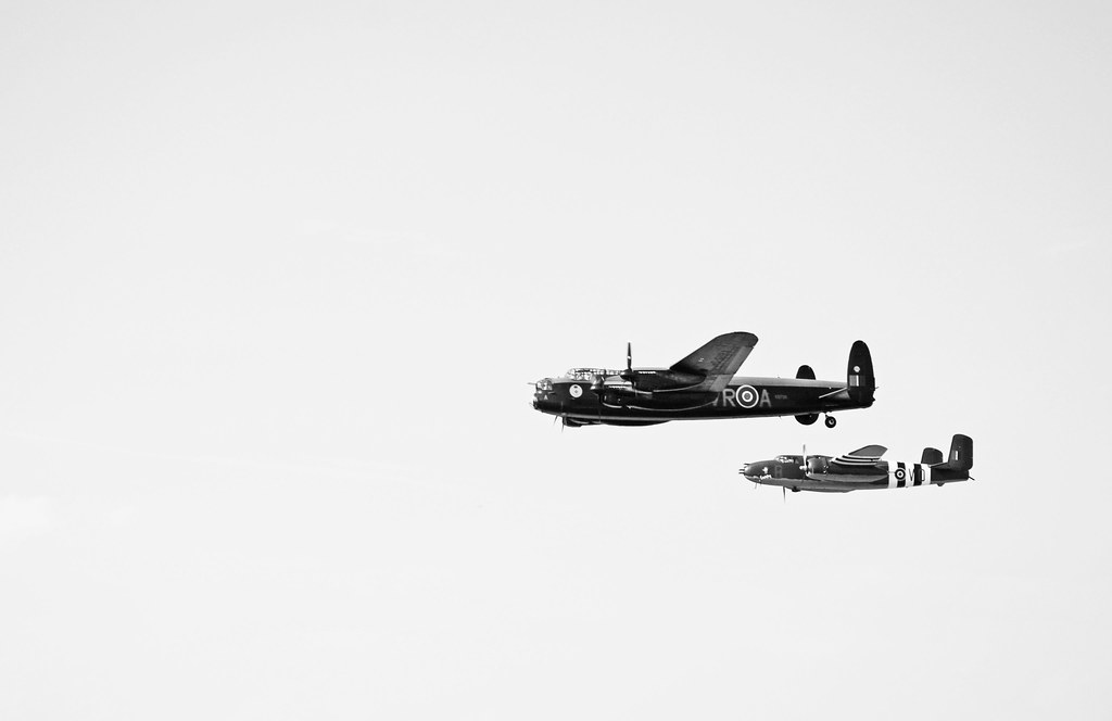 Avro Lancaster Bomber & B-25 by PEEJ0E