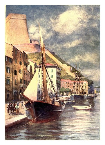 017- El puerto de Bonifacio-Corsica-1909-Edwin A. Norbury