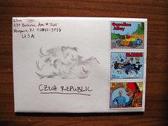 Comic stamps to the Czech Republic