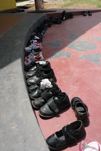 Shoes outside preschool