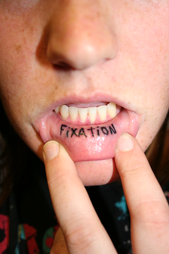 Fixation inner lip tattoo 9-27-07