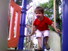 Zeke on the slide