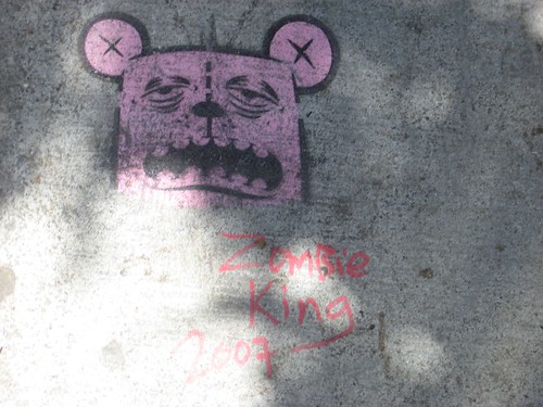 Zombie King Stencil on Valencia