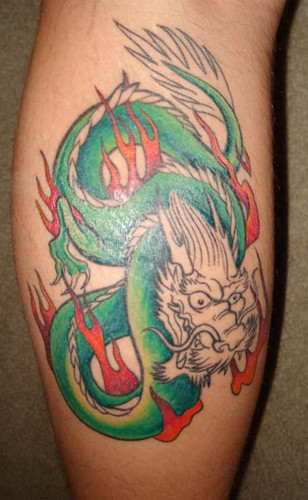 Dragon Tattoo in the leg
