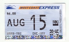 West Coast Express Ticket